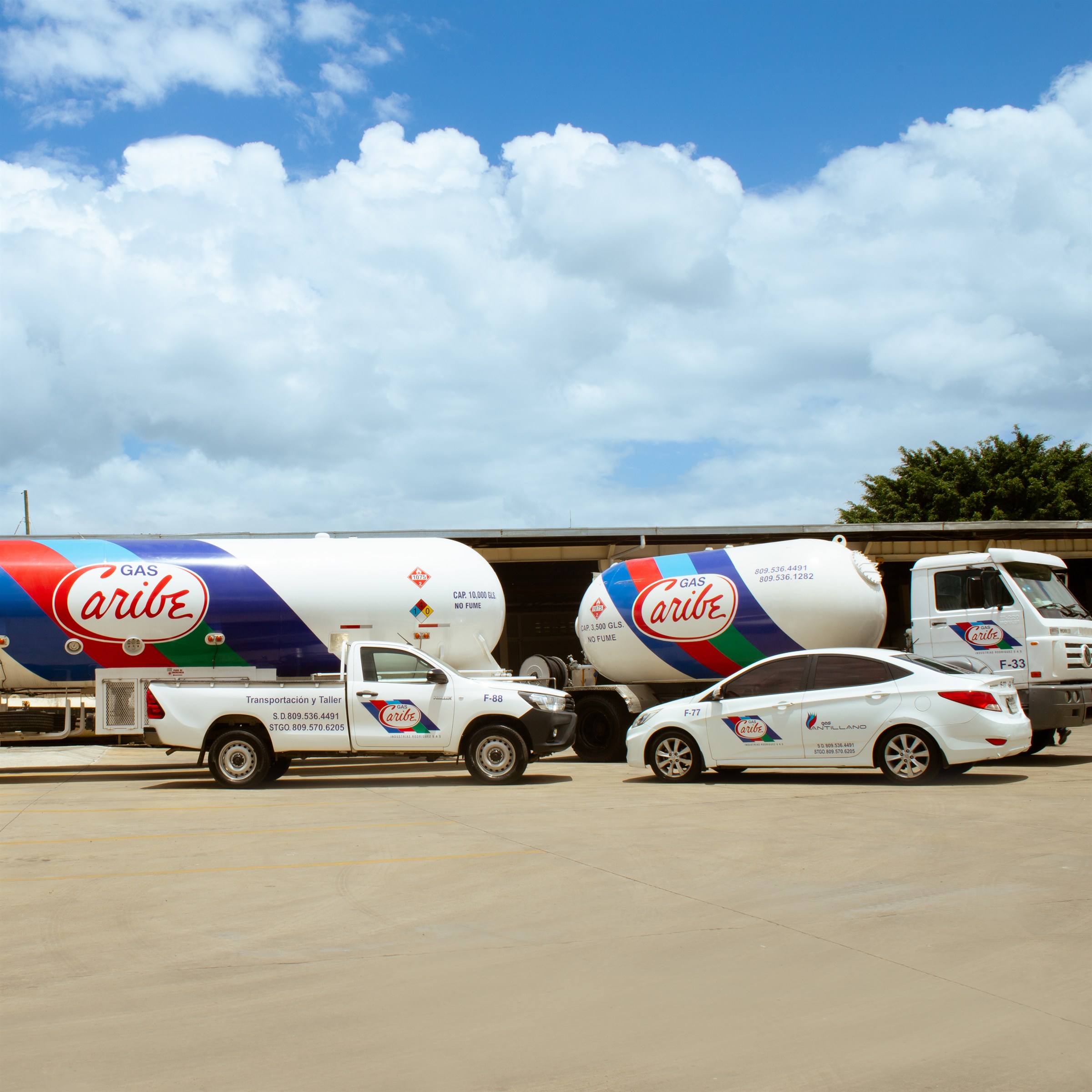 Flota de camiones y vehículos de Gas Caribe